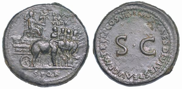 VESPASIANO, 69-79. Sesterzio, anni 80-81 (Divo Vespasiano).  - Asta Numismatica - Associazione Nazionale - Case d'Asta italiane