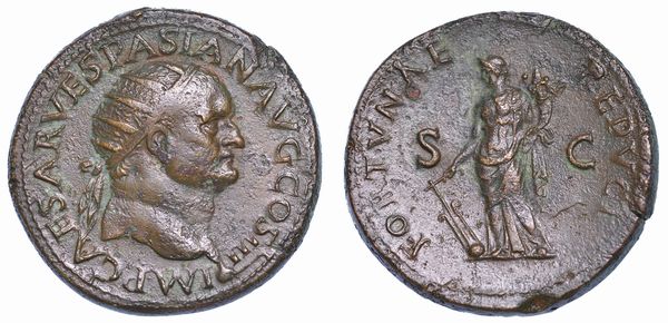 VESPASIANO, 69-79. Dupondio, anno 71. Roma.  - Asta Numismatica - Associazione Nazionale - Case d'Asta italiane