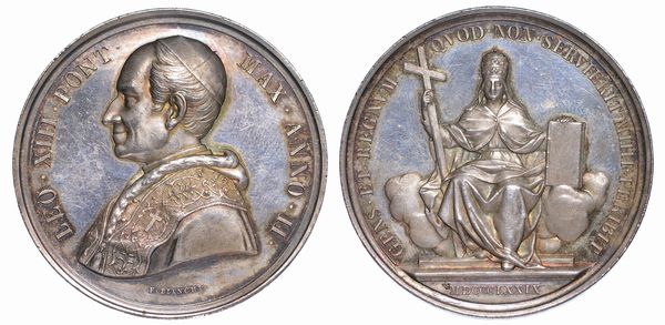 ROMA. LEONE XIII, 1878-1903. Medaglia A. II.  - Asta Numismatica - Associazione Nazionale - Case d'Asta italiane