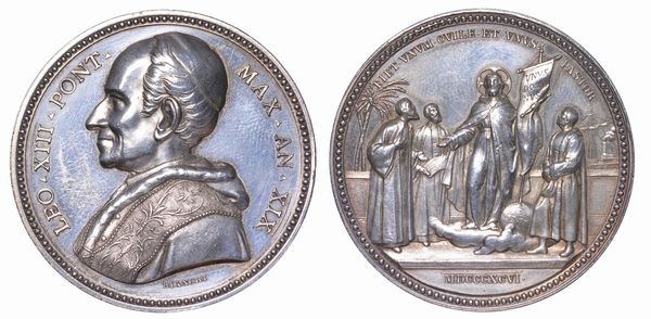 ROMA. LEONE XIII, 1878-1903. Medaglia A. XIX.  - Asta Numismatica - Associazione Nazionale - Case d'Asta italiane