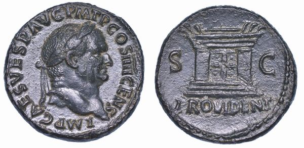 VESPASIANO, 69-79. Asse, anni 77-78. Lugdunum.  - Asta Numismatica - Associazione Nazionale - Case d'Asta italiane