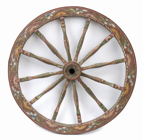 Ruota di carretto siciliano  - Asta Antiquariato Navale dalla Collezione de 