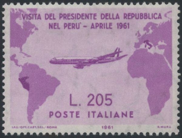 1961, Gronchi Rosa 205L n. 921.  - Asta Francobolli e Storia Postale - Associazione Nazionale - Case d'Asta italiane