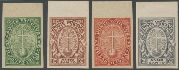 Vaticano - Serie anno santo non dentellata  - Asta Francobolli e Storia Postale - Associazione Nazionale - Case d'Asta italiane