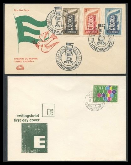 Europoa - FDC 1956/57  - Asta Francobolli e Storia Postale - Associazione Nazionale - Case d'Asta italiane