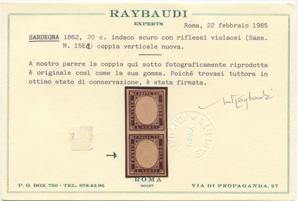 Sardegna IV emissione - Interessante insieme.  - Asta Francobolli e Storia Postale - Associazione Nazionale - Case d'Asta italiane