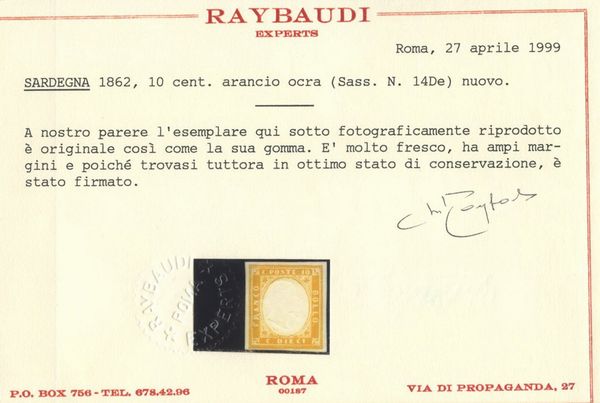 Sardegna IV emissione - Interessante insieme.  - Asta Francobolli e Storia Postale - Associazione Nazionale - Case d'Asta italiane