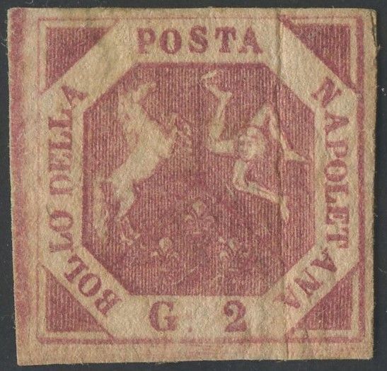 Napoli - 2gr. III tav. Carminio cupo  - Asta Francobolli e Storia Postale - Associazione Nazionale - Case d'Asta italiane