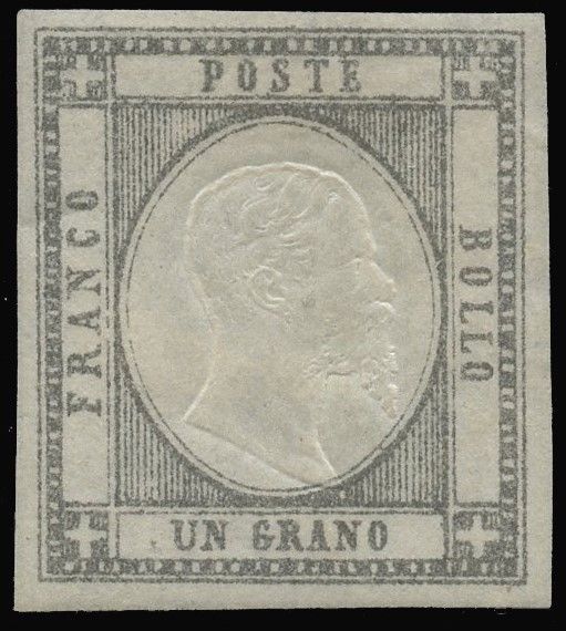 Prov. Napoletane - 1 gr. Grigio  - Asta Francobolli e Storia Postale - Associazione Nazionale - Case d'Asta italiane