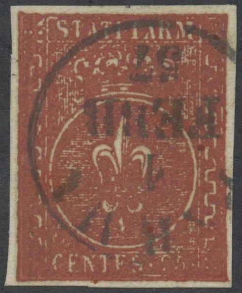 Parma - 25 cent. n.8  - Asta Francobolli e Storia Postale - Associazione Nazionale - Case d'Asta italiane