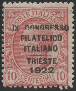 Regno - Congresso Filatelico  - Asta Francobolli e Storia Postale - Associazione Nazionale - Case d'Asta italiane