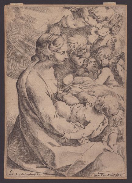 Ludovico Carracci : Madonna con Bambino e gli angeli  - Asta Stampe antiche e moderne, disegni e carte geografiche - Associazione Nazionale - Case d'Asta italiane