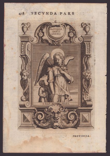 AGOSTINO CARRACCI : L'Arcangelo e Tobiolo  - Asta Stampe antiche e moderne, disegni e carte geografiche - Associazione Nazionale - Case d'Asta italiane