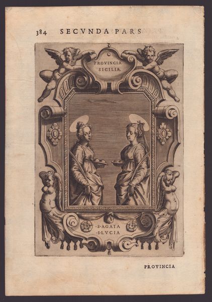 AGOSTINO CARRACCI : Le Sante Agata e Lucia (Provincia di Sicilia)  - Asta Stampe antiche e moderne, disegni e carte geografiche - Associazione Nazionale - Case d'Asta italiane