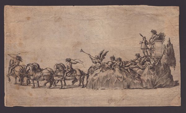 Remigio Cantagallina, Attribuito a : Processione con mostri marini  - Asta Stampe antiche e moderne, disegni e carte geografiche - Associazione Nazionale - Case d'Asta italiane