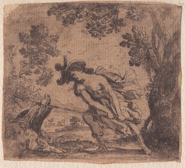 Giovanni Battista Mola : Atalanta e il cinghiale di Calidone  - Asta Stampe antiche e moderne, disegni e carte geografiche - Associazione Nazionale - Case d'Asta italiane