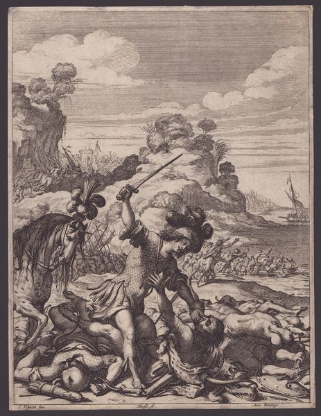 ABRAHAM BOSSE : Scena di battaglia  - Asta Stampe antiche e moderne, disegni e carte geografiche - Associazione Nazionale - Case d'Asta italiane