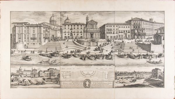 Alessandro Specchi : Prospetto del Nuovo Navale di Ripetta...  - Asta Stampe antiche e moderne, disegni e carte geografiche - Associazione Nazionale - Case d'Asta italiane