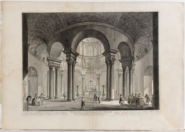 GIOVANNI BATTISTA PIRANESI : Veduta interna del Sepolcro di S. Costanza, fabbricato da Costantino Magno, ed erroneamente detta il tempio di Bacco  - Asta Stampe antiche e moderne, disegni e carte geografiche - Associazione Nazionale - Case d'Asta italiane