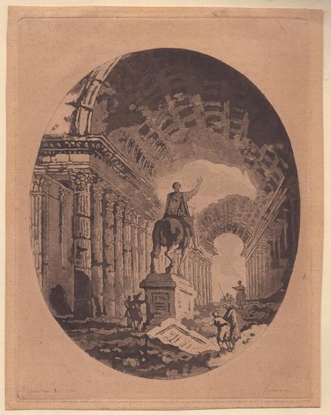 Jean Claude Richard de Saint-Non Abbé de Saint-Non : Ritratto equestre di Marco Aurelio  - Asta Stampe antiche e moderne, disegni e carte geografiche - Associazione Nazionale - Case d'Asta italiane