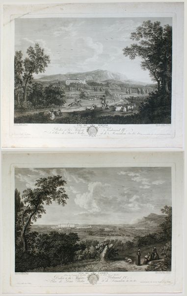 Georg Abraham Hackert : Vue de Caserte - Vue de Persano  - Asta Stampe antiche e moderne, disegni e carte geografiche - Associazione Nazionale - Case d'Asta italiane