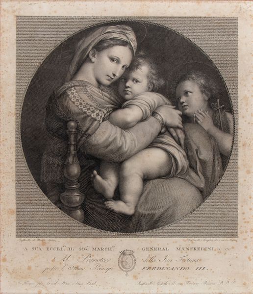 Raffaello Morghen : Madonna della Seggiola  - Asta Stampe antiche e moderne, disegni e carte geografiche - Associazione Nazionale - Case d'Asta italiane