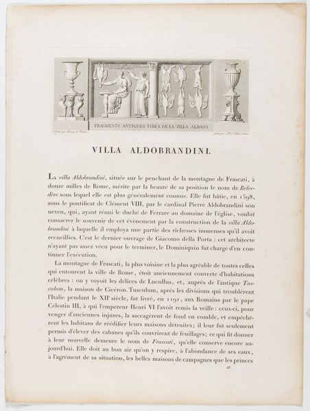 Jacques-Charles Bonnard : Villa Aldobrandini  - Asta Stampe antiche e moderne, disegni e carte geografiche - Associazione Nazionale - Case d'Asta italiane