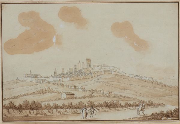 Veduta di San Gimignano  - Asta Stampe antiche e moderne, disegni e carte geografiche - Associazione Nazionale - Case d'Asta italiane