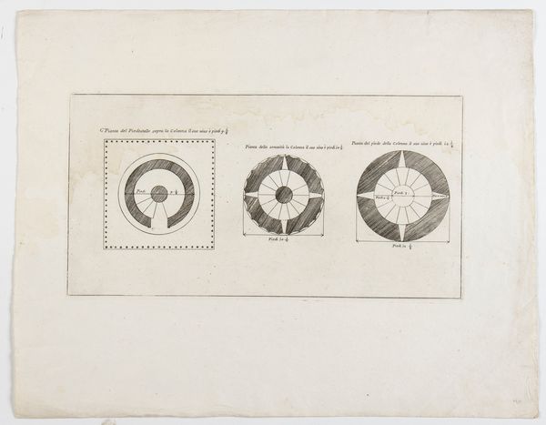 Sezione trasversale di colonna  - Asta Stampe antiche e moderne, disegni e carte geografiche - Associazione Nazionale - Case d'Asta italiane