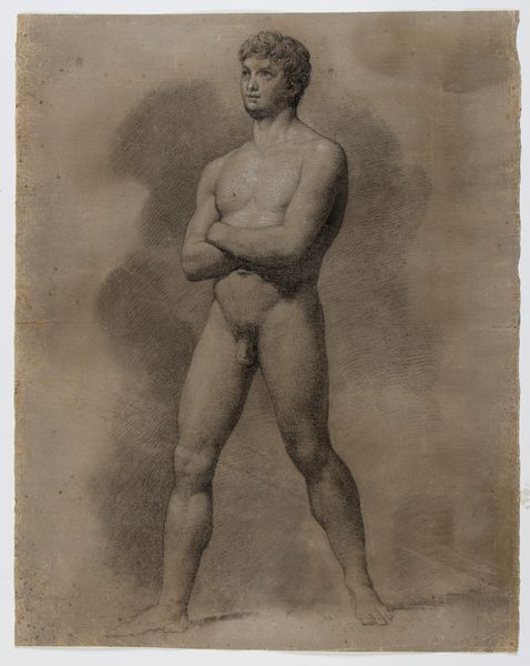 PELAGIO PALAGI (Bologna, 1775 - 1860), Attribuito a : Studio per un nudo maschile  - Asta Stampe antiche e moderne, disegni e carte geografiche - Associazione Nazionale - Case d'Asta italiane