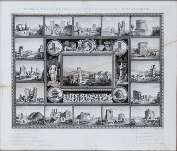 Gregorio Cleter : Monumenti della Via Appia dalla Porta Capena al miglio XI. Quali si trovano nel 1858  - Asta Stampe antiche e moderne, disegni e carte geografiche - Associazione Nazionale - Case d'Asta italiane