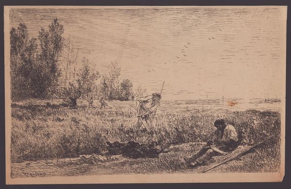 CHARLES-FRANÇOIS DAUBIGNY : La Fenaison  - Asta Stampe antiche e moderne, disegni e carte geografiche - Associazione Nazionale - Case d'Asta italiane