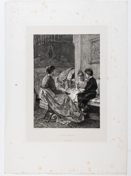 Celestino Turletti : L'Educazione - Martiri della Grammatica  - Asta Stampe antiche e moderne, disegni e carte geografiche - Associazione Nazionale - Case d'Asta italiane