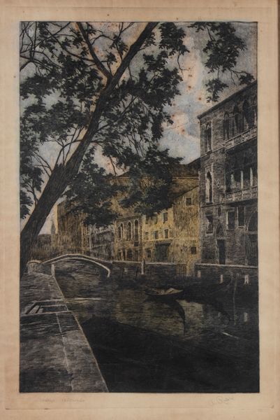 Angelo Rossini : Canale veneziano  - Asta Stampe antiche e moderne, disegni e carte geografiche - Associazione Nazionale - Case d'Asta italiane