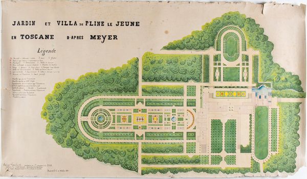 Jardin et  Villa de Pline le Jeune en Toscane d'apres Meyer  - Asta Stampe antiche e moderne, disegni e carte geografiche - Associazione Nazionale - Case d'Asta italiane