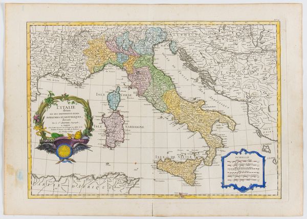 Jean Robert Janvier : L'Italie divisée en ses differents Etats, Royaumes et Republiques  - Asta Stampe antiche e moderne, disegni e carte geografiche - Associazione Nazionale - Case d'Asta italiane