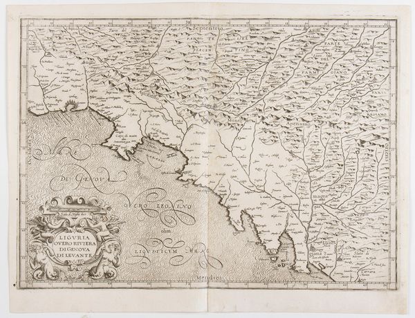 Giovanni Antonio Magini : Liguria overo Riviera di Genova di Levante  - Asta Stampe antiche e moderne, disegni e carte geografiche - Associazione Nazionale - Case d'Asta italiane