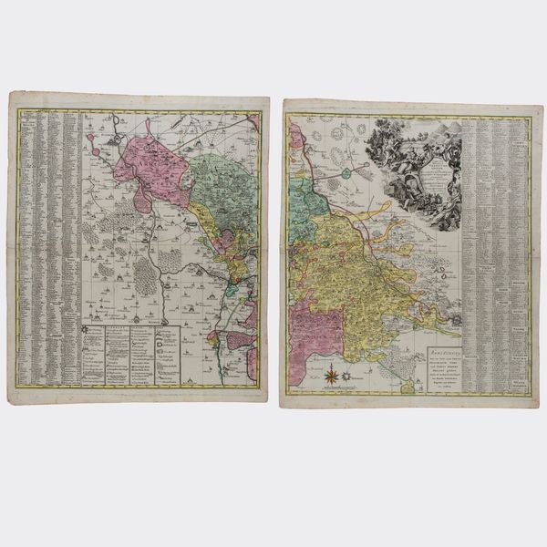 Albrecht Carl Seutter : Circuli Misnici Praefecturae Quatuor cum nos sensio Schazensi Wurcena  - Asta Stampe antiche e moderne, disegni e carte geografiche - Associazione Nazionale - Case d'Asta italiane