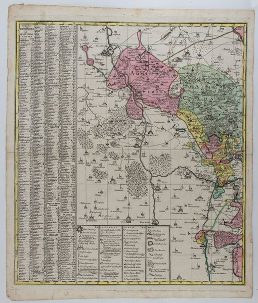 Albrecht Carl Seutter : Circuli Misnici Praefecturae Quatuor cum nos sensio Schazensi Wurcena  - Asta Stampe antiche e moderne, disegni e carte geografiche - Associazione Nazionale - Case d'Asta italiane