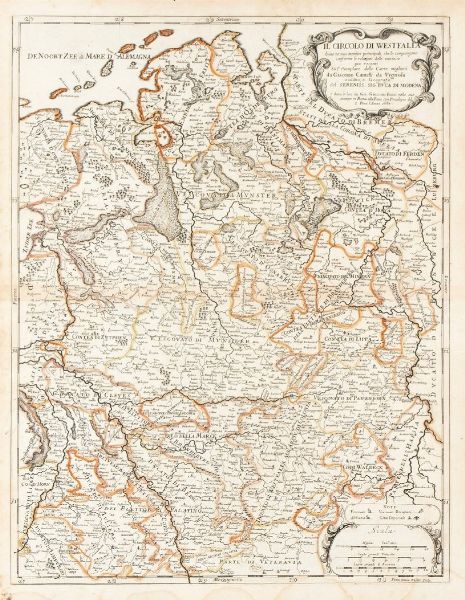 Giacomo Cantelli da Vignola : Il Circolo di Westfalia  - Asta Stampe antiche e moderne, disegni e carte geografiche - Associazione Nazionale - Case d'Asta italiane