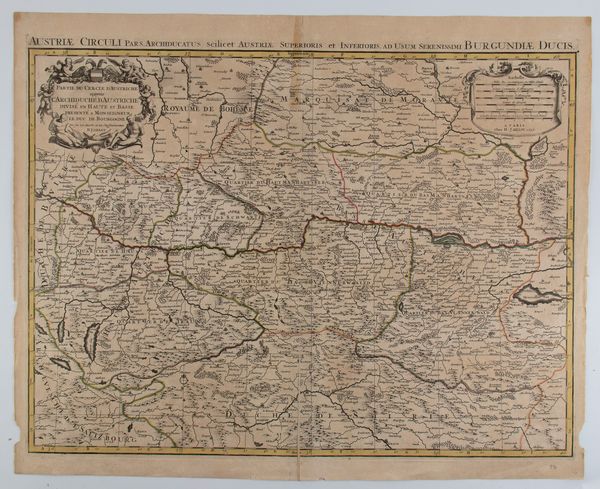 Alexis-Hubert Jaillot (1632- 1712), : Partie du Cercle d'Austriche scavoir l'Archiduché d'Austriche  - Asta Stampe antiche e moderne, disegni e carte geografiche - Associazione Nazionale - Case d'Asta italiane