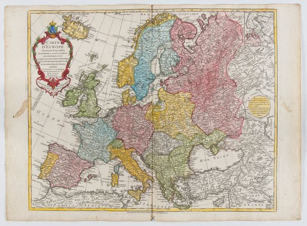 Guillaume de l'Isle (1675-1726) : Carte d'Europe dressée pour l'usage du Roy [sic] sur les itinéraires anciens et modernes et sur les routiers de mer assujettis aux observations astronomiques  - Asta Stampe antiche e moderne, disegni e carte geografiche - Associazione Nazionale - Case d'Asta italiane