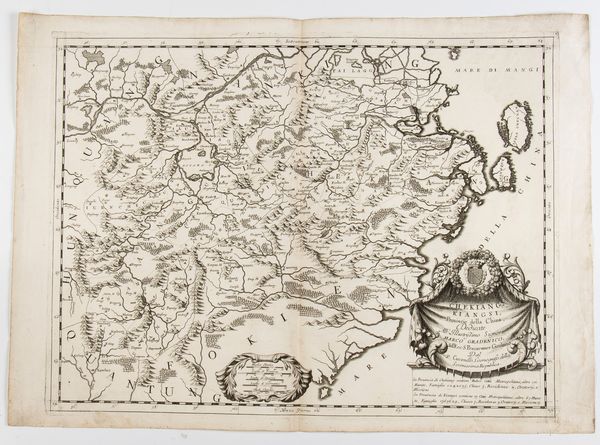 Vincenzo Maria Coronelli : Chekiang, e Kiangsi, Provincie della China...  - Asta Stampe antiche e moderne, disegni e carte geografiche - Associazione Nazionale - Case d'Asta italiane