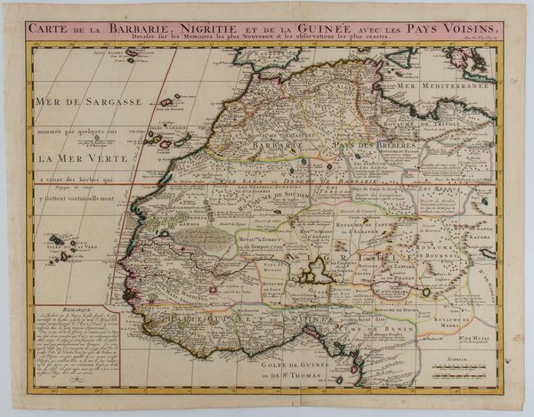 HENRI ABRAHAM CHATELAIN : Carte de la Barbarie Nigritie et de la Guinee avec les Pays Voisins  - Asta Stampe antiche e moderne, disegni e carte geografiche - Associazione Nazionale - Case d'Asta italiane