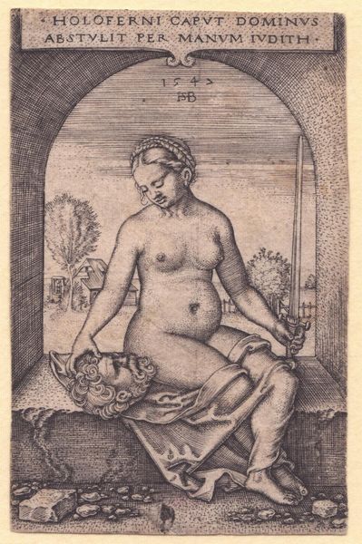 HANS SEBALD BEHAM : Giuditta con la testa di Oloferne  - Asta Stampe antiche e moderne, disegni e carte geografiche - Associazione Nazionale - Case d'Asta italiane