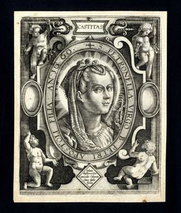 Conraad Goltzius : Castitas - Poenitentia - Longanimita  - Asta Stampe antiche e moderne, disegni e carte geografiche - Associazione Nazionale - Case d'Asta italiane