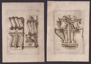 Domenico Santi detto il Mengazzino : VARII MODIONI DEL SIG. DOMENICO SANTI CAVALIERE MDCLXXXIII  - Asta Stampe antiche e moderne, disegni e carte geografiche - Associazione Nazionale - Case d'Asta italiane