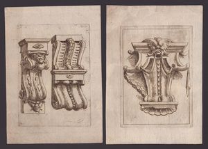 Domenico Santi detto il Mengazzino : VARII MODIONI DEL SIG. DOMENICO SANTI CAVALIERE MDCLXXXIII  - Asta Stampe antiche e moderne, disegni e carte geografiche - Associazione Nazionale - Case d'Asta italiane