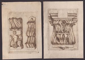 Domenico Santi detto il Mengazzino : VARII MODIONI DEL SIG. DOMENICO SANTI CAVALIERE MDCLXXXIII  - Asta Stampe antiche e moderne, disegni e carte geografiche - Associazione Nazionale - Case d'Asta italiane