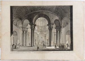 GIOVANNI BATTISTA PIRANESI - Veduta interna del Sepolcro di S. Costanza, fabbricato da Costantino Magno, ed erroneamente detta il tempio di Bacco